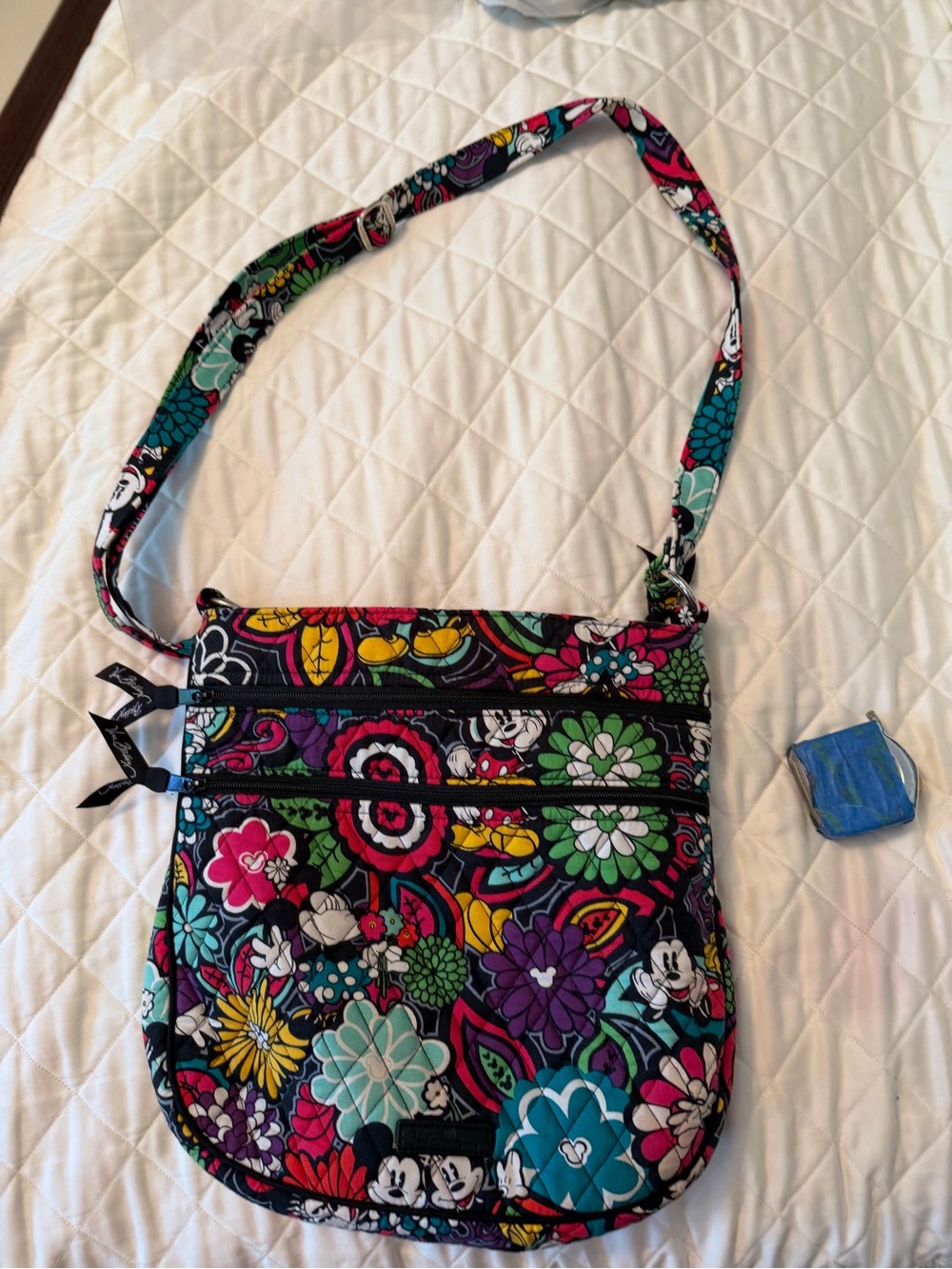 Vera Bradley Floral Disney Crossbody Bag - Black, Pink, Teal, Purple, Yellow